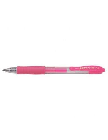 Penne gel a scatto Pilot G2 Neon punta media 0,7 mm rosa 1379 Pilot - 1