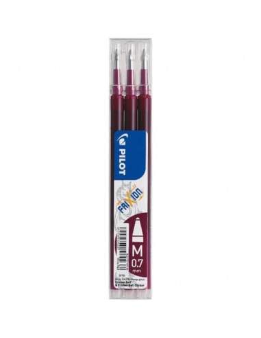 Refill penne a sfera Pilot Frixion Ball e Clicker 0,7 mm rosso vino Set 3 pezzi - 6852 Pilot - 1