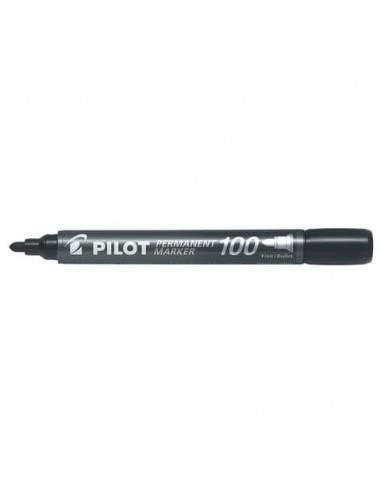Marcatore permanente Pilot Permanent Marker 100 punta tonda 4,5 mm nero 2705 Pilot - 1