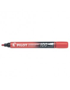 Marcatore permanente Pilot Permanent Marker 100 punta tonda 4,5 mm rosso 2707 Pilot - 1