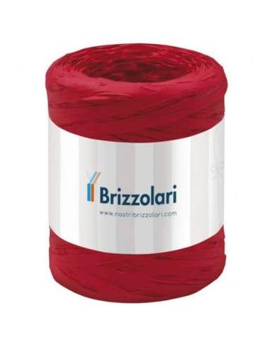 Nastro in rafia sintetica Brizzolari 5 mm x 200 mt rosso 6802.07 Brizzolari - 1