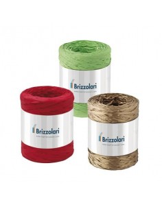 Nastro in rafia sintetica Brizzolari 5 mm x 200 mt verde 6802.10 Brizzolari - 1