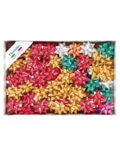 Stelle adesive per pacchi regalo Brizzolari 14 mm Ø 65 mm assortiti opaco conf. 100 - 3100 Brizzolari - 1