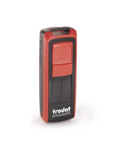 Timbri autoinchiostranti tascabili Trodat Pocket Printy 9512 47x18 mm nero/rosso - 149168 Trodat - 1