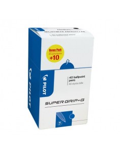 Penne a sfera con cappuccio Pilot Super Grip G 0,7 mm blu Value Pack 30+10 GRATIS - 000009 Pilot - 1