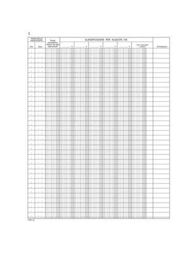 Registro corrispettivi registratori di cassa data ufficio - 46 fogli 31x24,5 cm DU138610000 Artiglio - 1