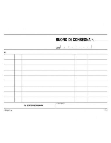 Blocco buoni di consegna flex 11,5x16,5 cm - 33x3 copie autoricalcanti 161583300  - 1