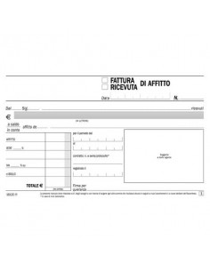 Blocco ricevute-fatture di affitto flex 10x16,8 cm - 50x2 copie autoricalcanti 1612C0000  - 1