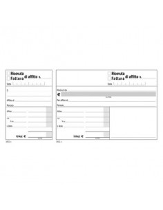 Blocco ricevute-fatture di affitto flex 10x21,5 cm madre-figlia 100 fogli 160200000  - 1