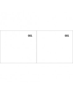 Scontrino colorato a 2 sezioni Data Ufficio blocco 100 copie prenumerate bianco - DU160000010  - 1