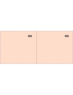 Scontrino colorato a 2 sezioni Data Ufficio blocco 100 copie prenumerate rosso - DU160000020  - 1