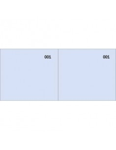 Scontrino colorato a 2 sezioni Data Ufficio blocco 100 copie prenumerate blu - DU160000040  - 1