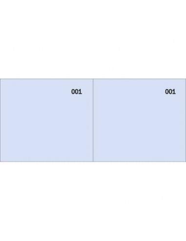 Scontrino colorato a 2 sezioni Data Ufficio blocco 100 copie prenumerate blu - DU160000040  - 1