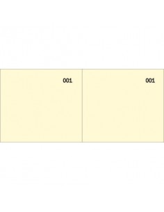 Scontrino colorato a 2 sezioni Data Ufficio blocco 100 copie prenumerate giallo - DU160000030  - 1