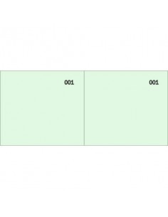 Scontrino colorato a 2 sezioni Data Ufficio blocco 100 copie prenumerate verde - DU160000090  - 1