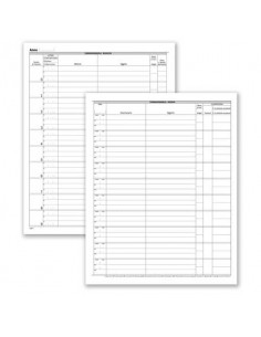 Registro corrispondenza arrivo/partenza data ufficio 100 pg - 31x24,5 cm DU13800000  - 1