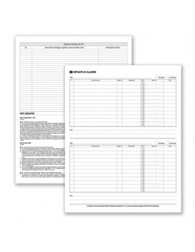 Registro sicurezza prevenzione incendi data ufficio - 48 pagine 31x24,5 cm DU137550000  - 1