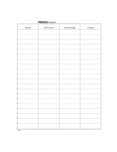 Registro firme presenza data ufficio 49 pagg. 31x24,5  cm DU133810000  - 1