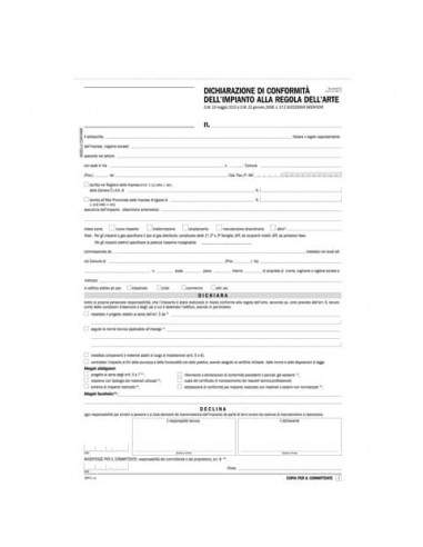 Libretto di impianto data ufficio snap out 5 copie autoricalcanti - 31x21 cm cf. 50 pezzi - DU184110000  - 1