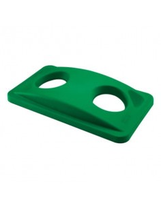 Coperchio per Slim Jim forato per le bottiglie Rubbermaid GREEN FG269288GRN Rubbermaid - 1