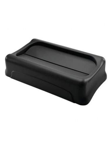 Coperchio basculante per Slim Jim Rubbermaid BLACK FG267360BLA Rubbermaid - 1