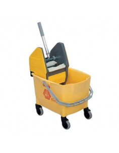 Carrello pulizia monovasca Rubbermaid Combo Bravo (Secchio da 25 l + Strizzatore) giallo - R014152 Rubbermaid - 1