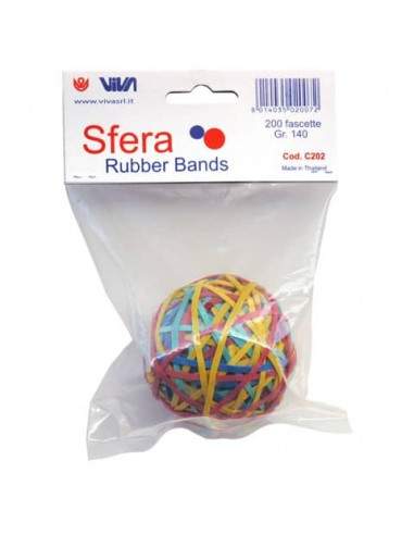 Sfera fascette elastiche VIVA assortiti  conf. 200 pezzi - C202 Viva - 1