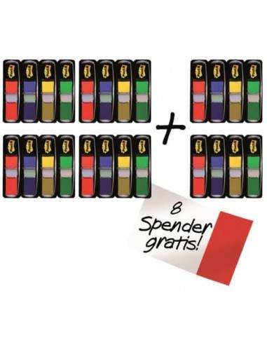 Post-it® Index Mini con dispenser rosso,verde, blu, giallo VALUE PACK 4+2 - 683- 4+2 Post-It - 1