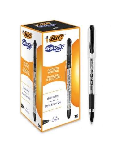 Penna gel con cappuccio BIC Gelocity Stic 0,5 mm nero 968485 Bic - 1