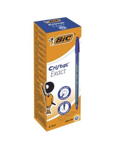 Penna a sfera con cappuccio BIC Cristal® Exact 0,7 mm blu 992605 Bic - 1