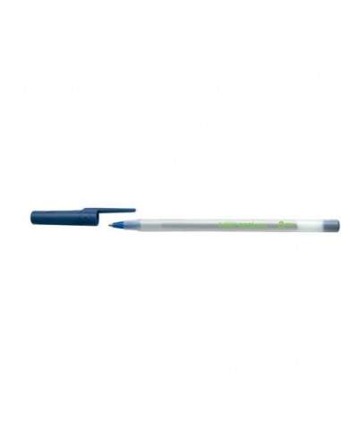 Penne ecologiche con cappuccio BIC Round Stic ECOlutions 1 mm blu Conf. 60 pezzi - 8932402 Bic - 1