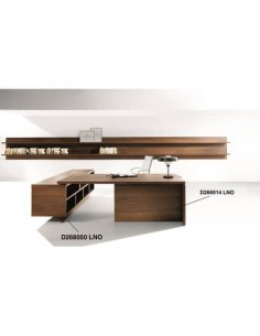 Scrivania direzionale DELLA ROVERE Lithos 190x90x75 cm Destra con mobile di servizio noce naturale D268014+D268050 Schneider - 1