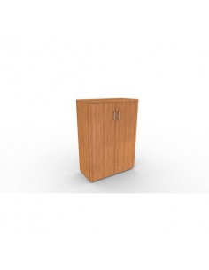 Mobile a due ante in legno - 2 ripiani DELLA ROVERE Kompas 90x45x127 cm noce D202607  - 1