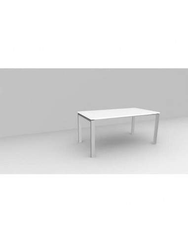 Scrivania DELLA ROVERE Logodesk 160x80x74 cm bianca struttura grigia D269104  - 1