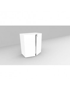 Contenitore a 2 ante DELLA ROVERE eKompi 1 ripiano con serratura 80x40x87,7 cm melanimico bianco - D269814  - 1