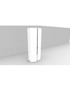 Contenitore a 2 ante DELLA ROVERE eKompi 4 ripiani con serratura 80x40x216,7 cm melanimico bianco - D269824  - 1