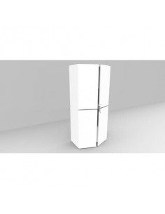 Contenitore sovrapposto a 2 ante DELLA ROVERE eKompi 80x40x173 cm - 1 ripiano melanimico biancoD269832+D269814+D269423  - 1