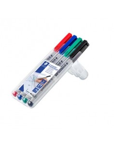 Penna a punta sintetica Staedtler Lumocolor® non-permanente 316 F 0,6 mm assortiti Conf. 4 pezzi - 316 WP4 Staedtler - 1