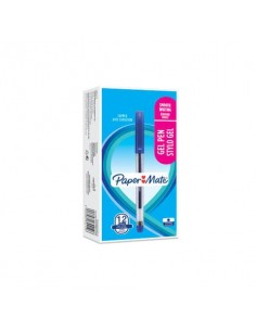 Penne gel con cappuccio Paper Mate PM Jiffy 0,5 mm Blu Conf. 12 pezzi - 2084419  - 1