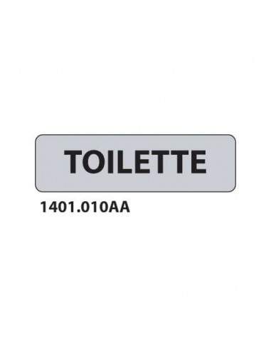 Cartello adesivo per interni "Toilette" 17x4,5 cm Dixon Industries conf. 15 pezzi - 1401.010AA  - 1