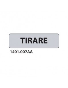 Cartello adesivo per interni "Tirare" 17x4,5 cm Dixon Industries conf. 15 pezzi - 1401.007AA  - 1