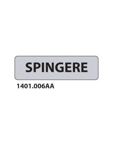 Cartello adesivo per interni "Spingere" 17x4,5 cm Dixon Industries conf. 15 pezzi - 1401.006AA  - 1