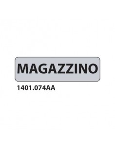 Cartello adesivo per interni "Magazzino" Dixon Industries 17x4,5 cm Conf. 15 pezzi - 1401.074AA  - 1