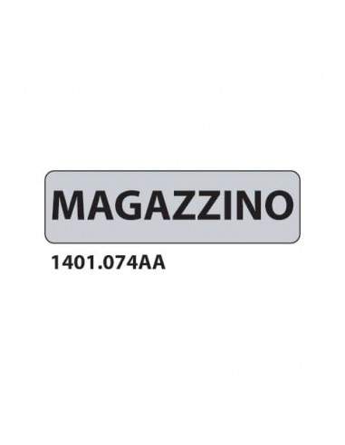 Cartello adesivo per interni "Magazzino" Dixon Industries 17x4,5 cm Conf. 15 pezzi - 1401.074AA  - 1