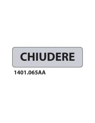 Cartello adesivo per interni "Chiudere" Dixon Industries 17x4,5 cm Conf. 15 pezzi - 1401.065AA  - 1