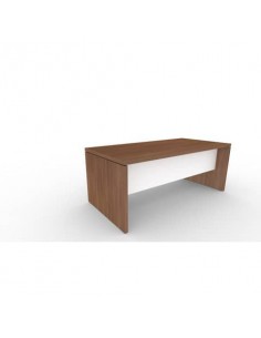 Scrivania direzionale DELLA ROVERE Lithos 190x90x75 cm noce bianco - traversa bianca - 268000LNB Printex - 1