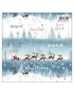 Carta regalo Natale Kartos "Babbo Natale e renne" 70x100 cm Conf. 10 fogli - 18878900B10 Lexmark - 1