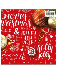 Carta regalo Natale Kartos "Decori e testi" 70x100 cm Conf. 10 fogli - 18877600B10 Lexmark - 1