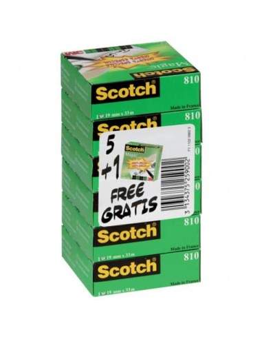 Nastro adesivo Scotch® Magic™ trasparente opaco 19 mm x 33 m Promo Pack 5+1 GRATIS - 7100054673 Scotch - 1