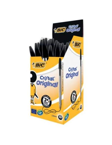 Penna a sfera Cristal® Bic - Medium - nero - 1 mm - 8373639 (conf.50)